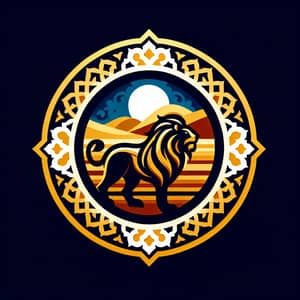 Moroccan Logo with Powerful Lion | Symbol of Strength & Courage