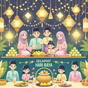 Hari Raya Festival Celebration with Family | Traditional Malay Attire
