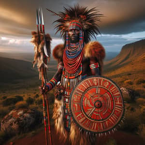 Kikuyu Warrior in Traditional Attire: Central Highlands of Kenya