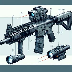 High-Tech M4A1 Carbine with Holographic Sight | Modern Military Technology