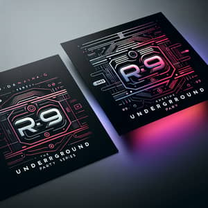 Sleek and Futuristic Logo Design for R-99 Underground Party Series