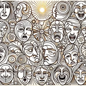 Expressive Human Emotions Collage: Joy, Sadness, Surprise & More