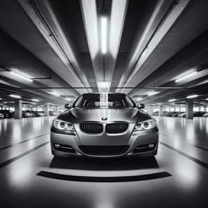 Sleek BMW E90 in Underground Parking Garage - Automotive Photography