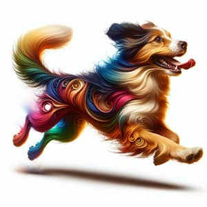Playful Dog in Vibrant Colors | Active and Joyful Canine