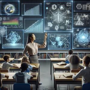 Interactive Education Tools in Classroom with Holographic Screens