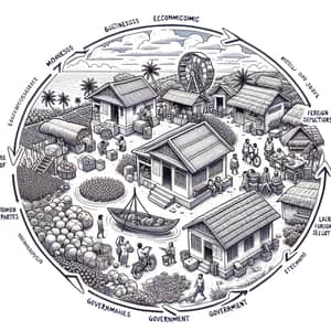 Circular Economy Flow Illustration in Noveleta, Cavite