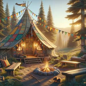 Unique Tent House in the Wilderness | Colorful & Cozy Retreat