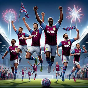 Aston Villa Premier League Victory | Joyful Football Scene