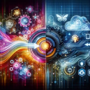 Technological Transformation Image: AI, IoT, Robotics & Cloud Computing