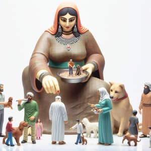 Middle-Eastern Giantess Treating Humans as Pets