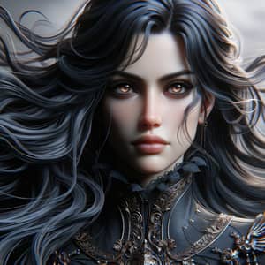 Imposing Warrior Princess in Fantasy World - Stunning Portrait