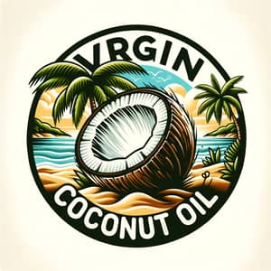 Virgin Coconut Oil Logo Design | Tropical Coconut Logo
