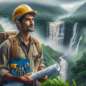 South Asian Mechanical Engineer Discovers New Places | Mountain & Waterfall