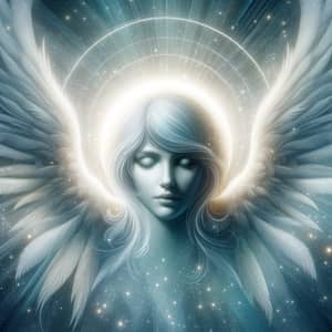 Celestial Angel Art: Serene Abstract Scene