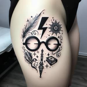 Harry Potter Tattoo Design | Magical Novel Series Ink Art
