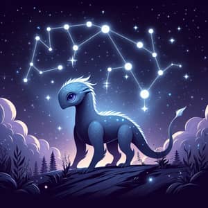 Fantasy Zodiac Creature in Stellar Landscape