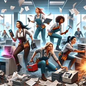 Chaos in Office: All-Female IT Team Restoring Order