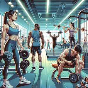 Dedicated Gym Enthusiast Flexing Muscles, Strongman Workout, AI Art  Generator