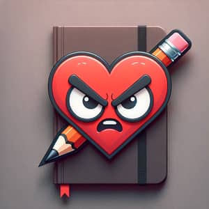 Pixar-Style Heart Pencil Art
