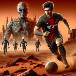 Messi Playing Football with Aliens at Mars - Unique Sporting Encounter
