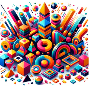 Colorful Animated Geometric Shapes | Energetic Shapes in Motion
