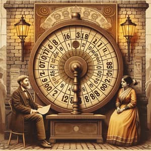Vintage Spinning Wheel Game of Chance | 1800s Theme