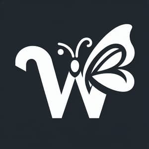 Butterfly Logo Design with 'W' Shape