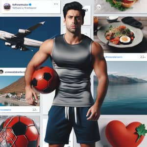 Male Footballer Social Media: Travel, Food & Quotes