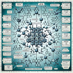 Benzene Reactions Mind Map: Organic Chemistry Illustration