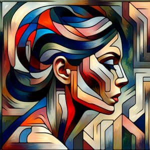 Abstract Woman in Avant-Garde Style | Oil on Canvas Artwork