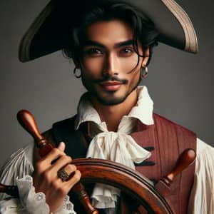 South Asian Man in Pirate Costume | Ship Captain Outfit