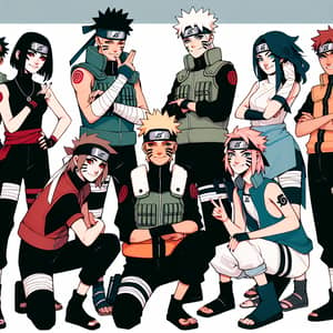 Dynamic Naruto-inspired Ninja Group Poses | Anime Character Impersonation