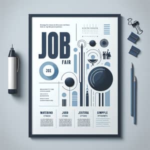 Professional Job Fair Flyer Design in Clean Minimalist Style