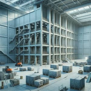 Modern Warehouse Construction Site in High Definition
