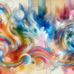 Abstract Watercolor Art: Color Harmony & Emotions