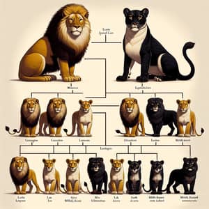Lion Family Tree Chart: Male and Female Pride Lineage
