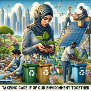 Diverse Community Taking Care of Environment Tasks