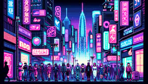 Cyberpunk Pixel Art Wallpaper 1920x1200