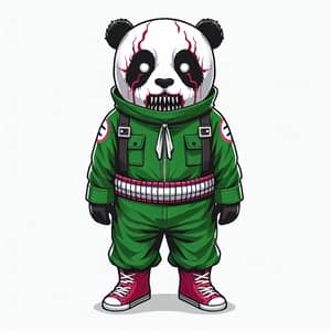 Evil Panda Anime Character Costume - Dark Variant