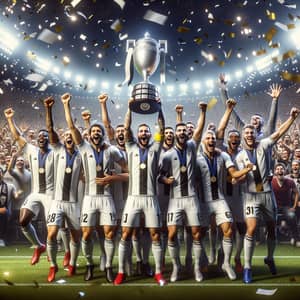 Diverse Football Team Celebrates Copa Libertadores Victory
