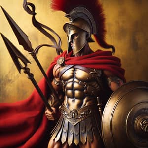 Iconic Spartan Warrior: Male, Muscular Build, Traditional Armor