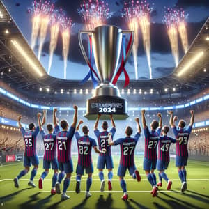 Barça 2024 Champions - Victorious Soccer Team Celebration