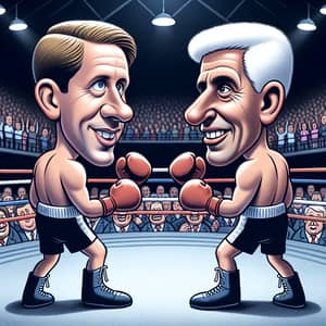 Political Figures Boxing Match Caricature