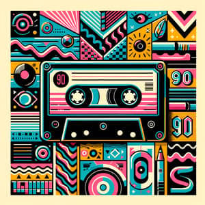 Retro 90s Cassette Tape Poster Design