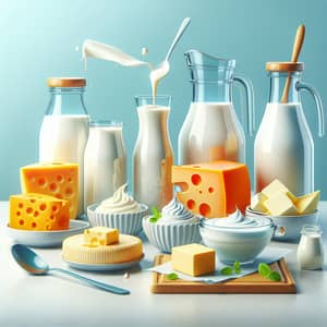 Modern & Vibrant Dairy Products: Fresh Milk, Cheese, Cream & More!