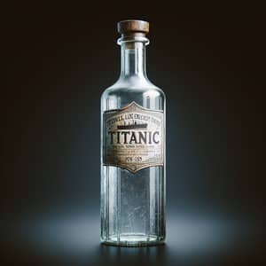 Infamous Luxury Ship Titanic Glass Bottle - Historical Artifact