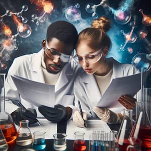 Chemistry Thesis Partnership: Science-Loving Couple in Lab