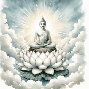 Tranquil Buddha on Lotus Flower | Inner Peace and Enlightenment