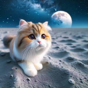 Chinese Li Hua Cat exploring the lunar surface