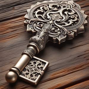 Intricately Carved Door Key - Ornate Patterns